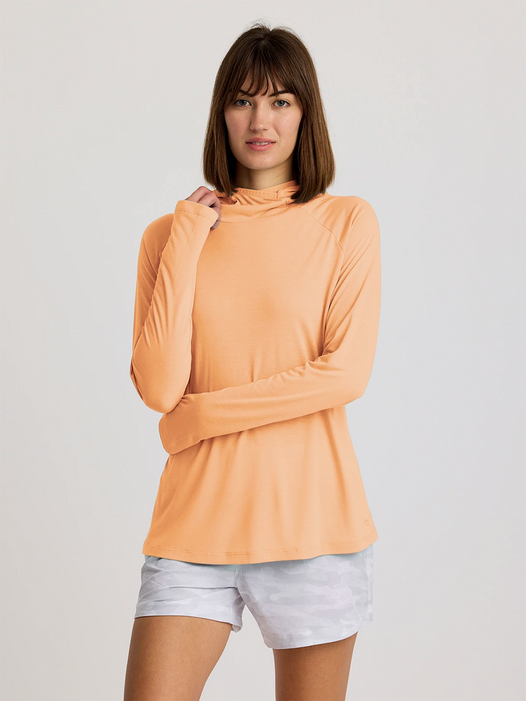 Women's Bamboo Lightweight Hoodie II - Tropic Orange