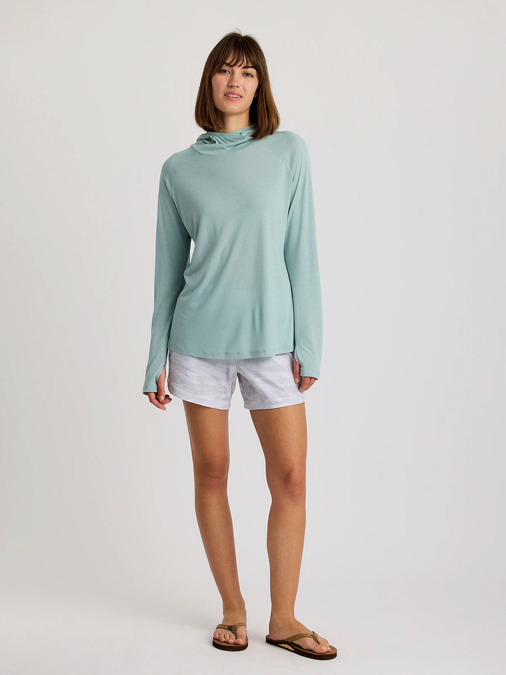 Women's Bamboo Lightweight Hoodie II - Ocean Mist