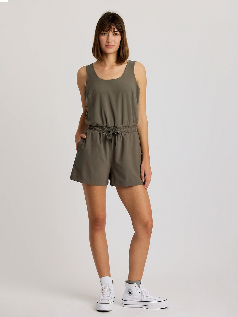 Free Fly Breeze Romper - Women's - Smokey Olive / XS Free Fly Breeze Romper - Women's - Smokey Olive / XS