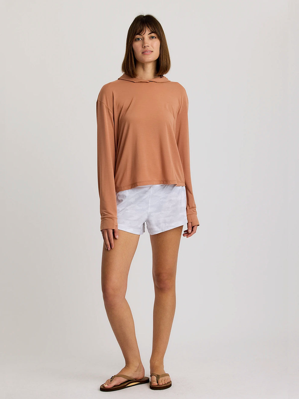 Women's Bamboo-Lined Active Breeze Short – 3" - Seasmoke Camo Cloud Grey