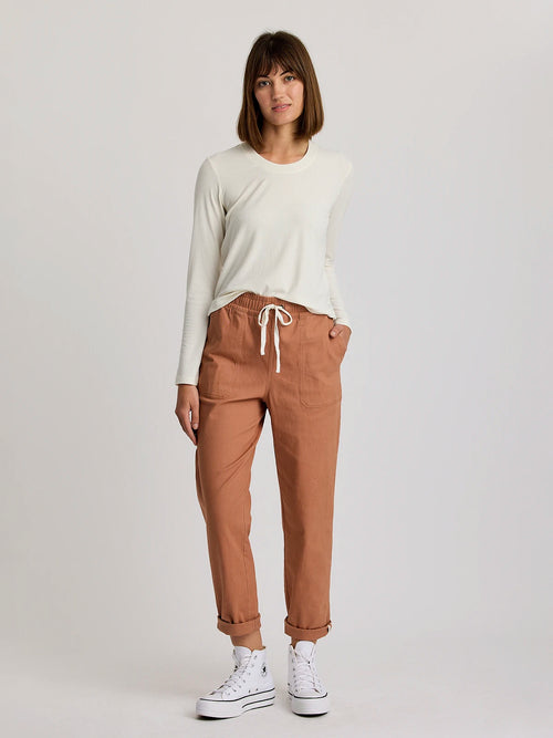 Women's Ribbed Bamboo Long Sleeve - Sea Salt