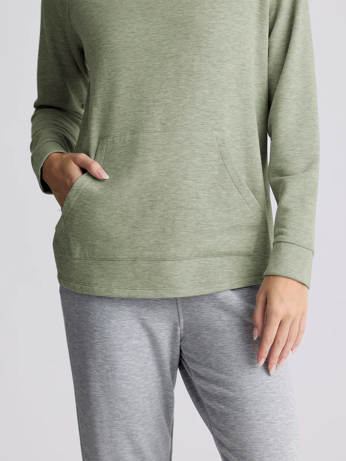 Women's Bamboo Lightweight Fleece Hoodie - Desert Sage