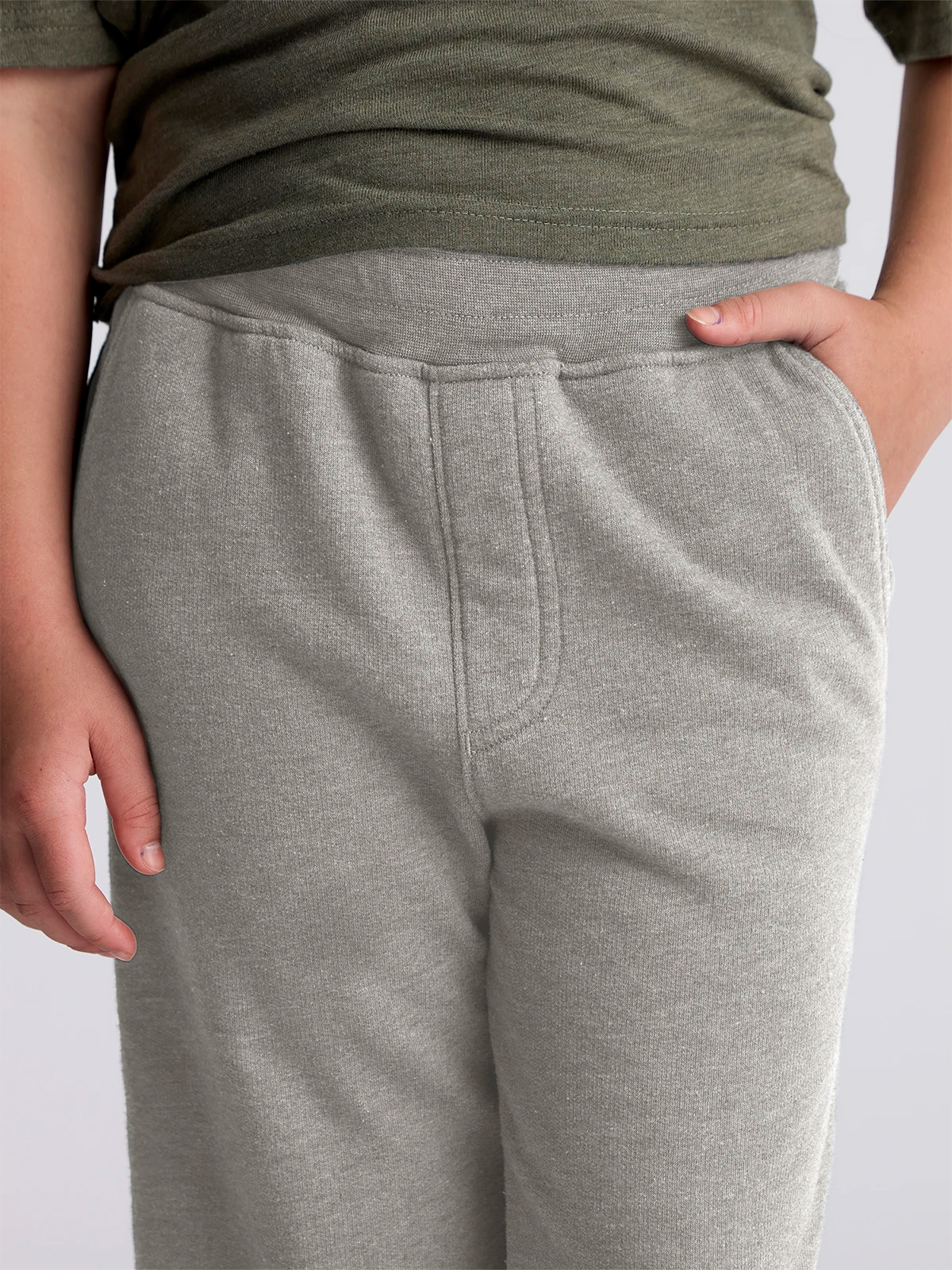 Youth Fleece Jogger - Light Heather Grey