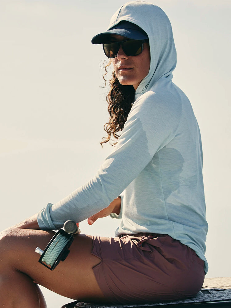 Women's Elevate Hoodie - Heather Bay Blue