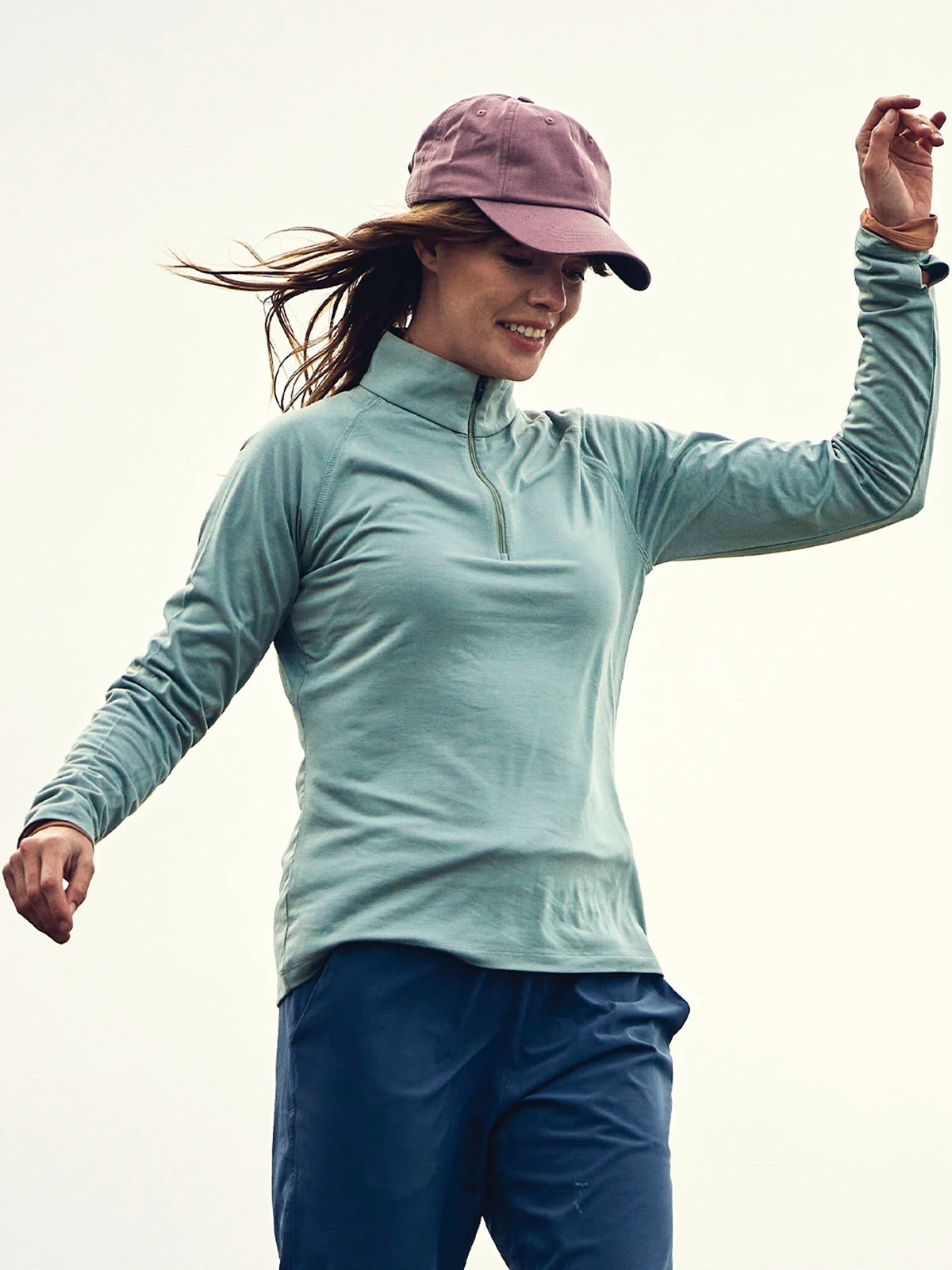 Women's Bamboo Flex Quarter Zip - Stormy Sea