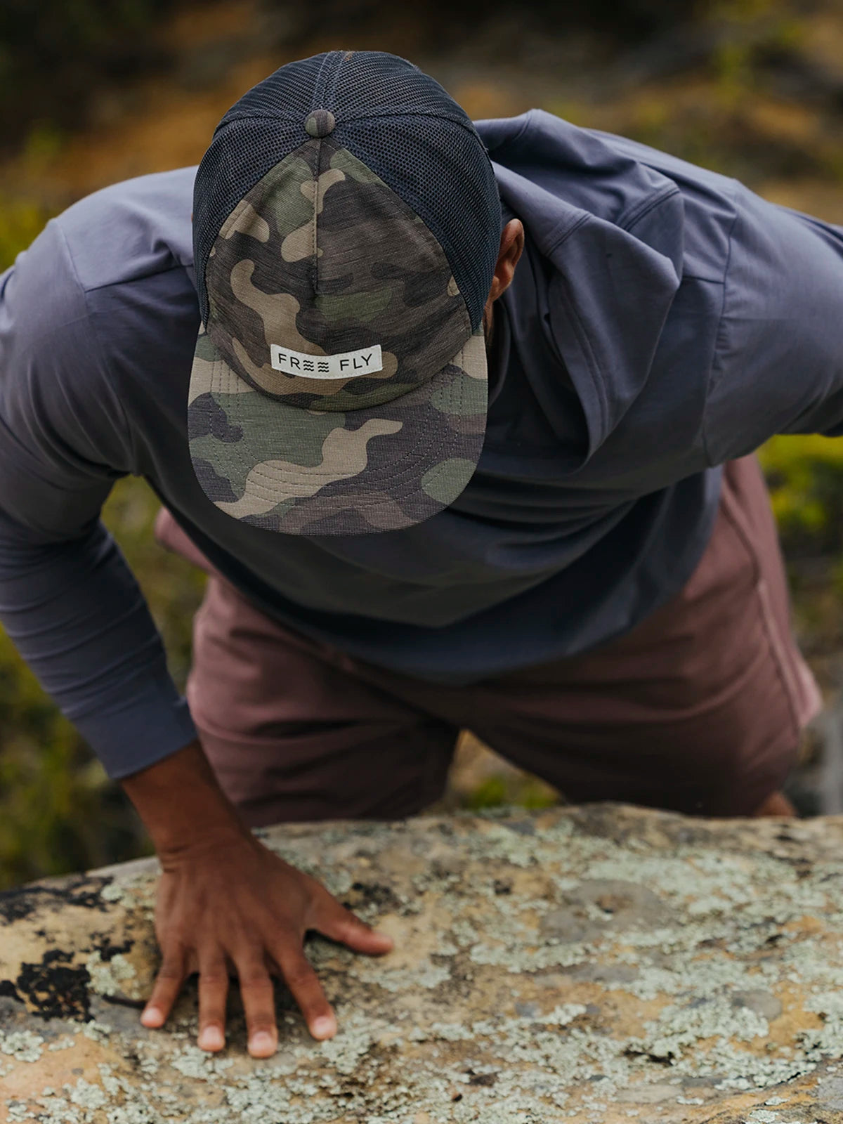 Reverb Packable Trucker Hat - Woodland Camo