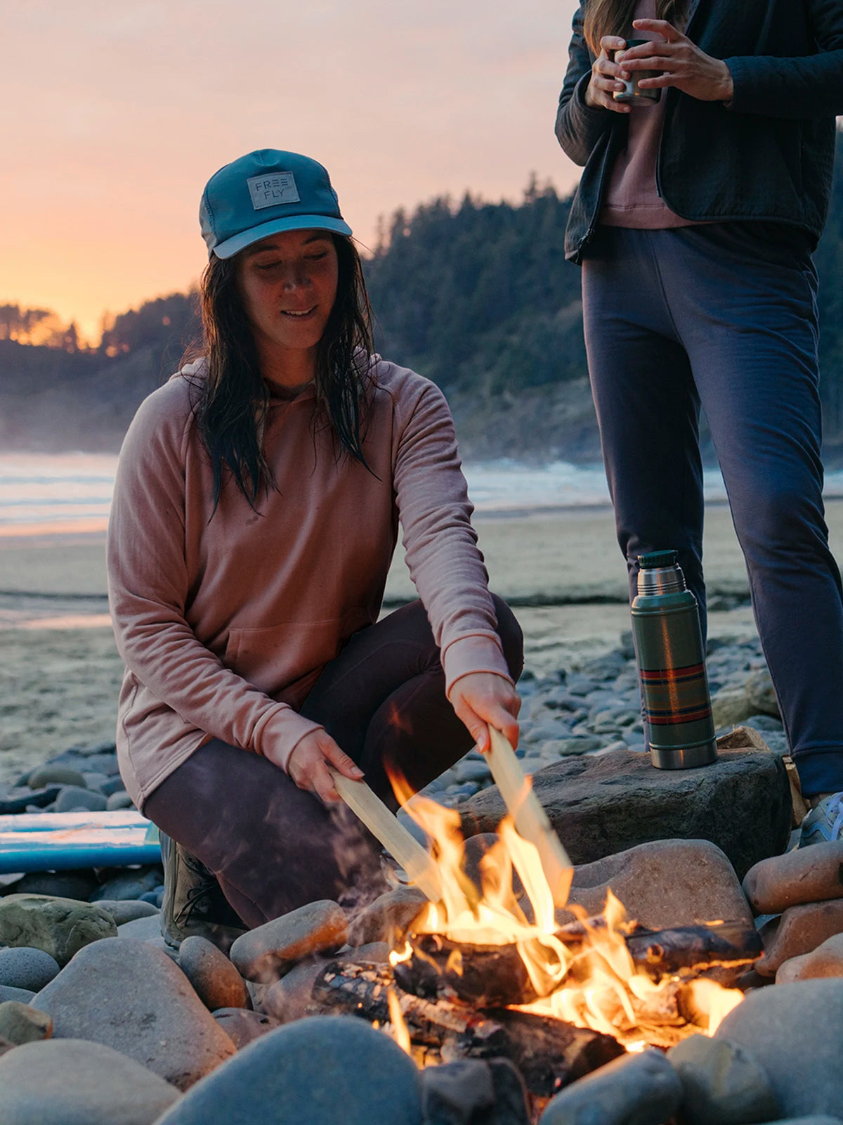 Women's Bamboo Lightweight Fleece Hoodie - Heather Black