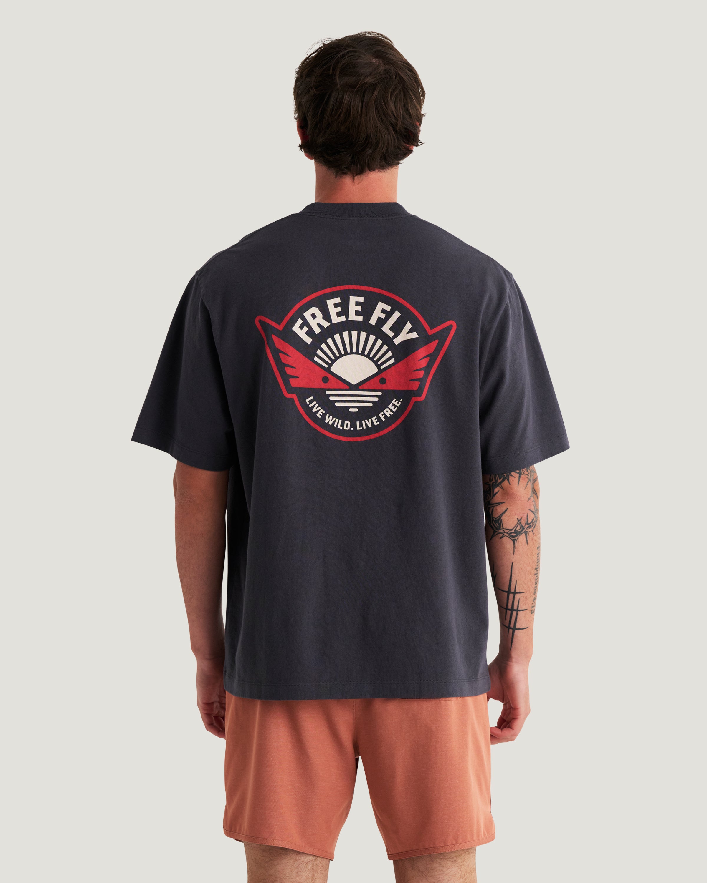 Freedom Fins Relaxed Tee - Anthracite – Free Fly Apparel