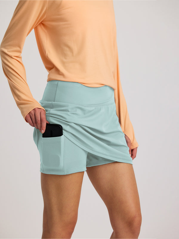 OCEAN BLISS DENIM SKORT