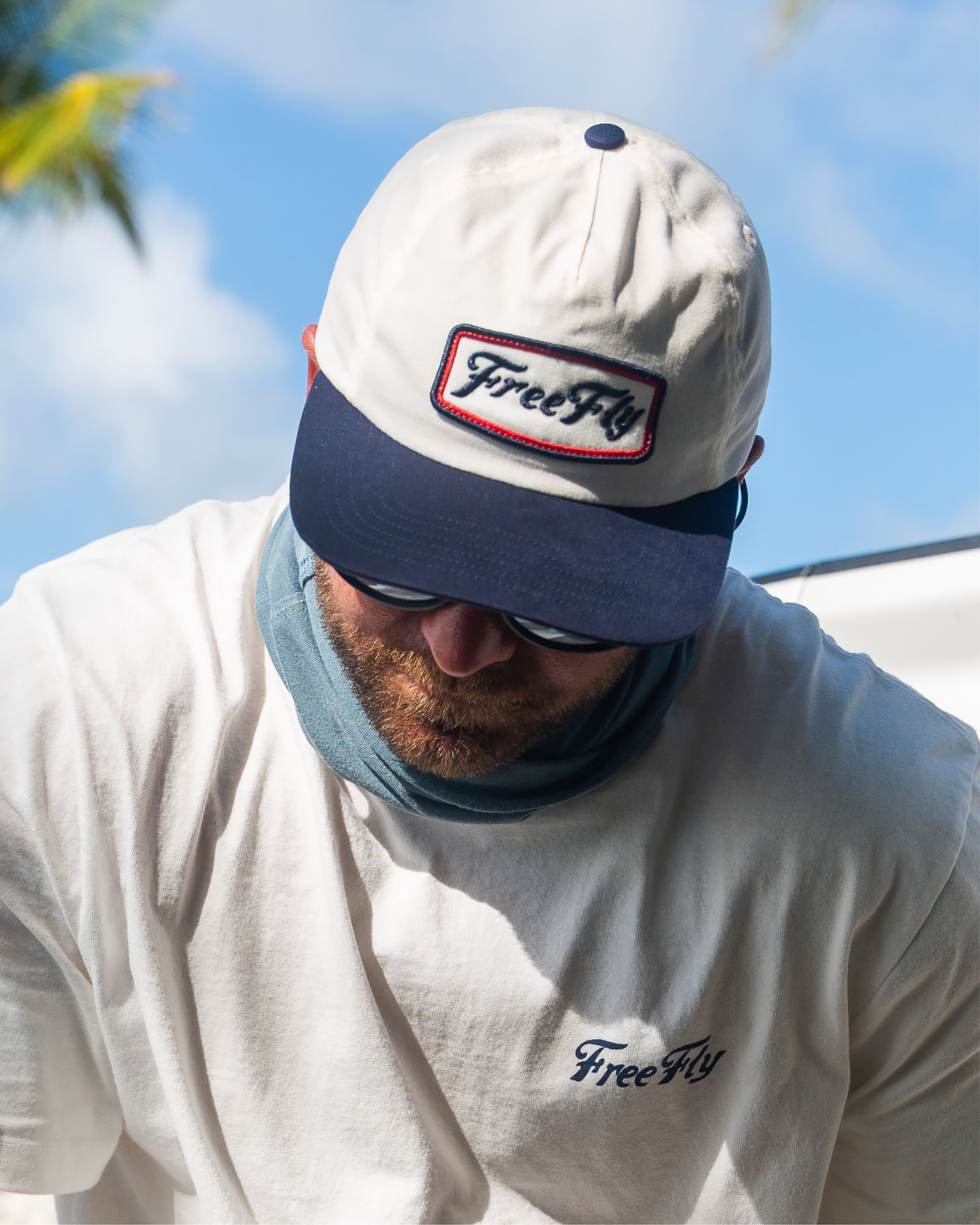Americana Script Snapback Hat - Bone