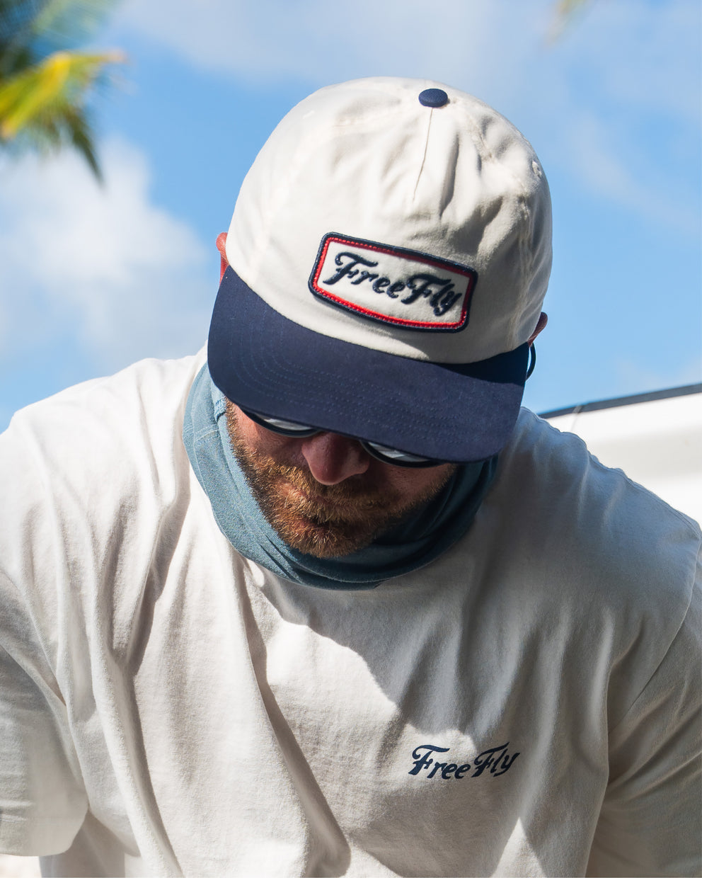 Americana Script Snapback Hat - Bone
