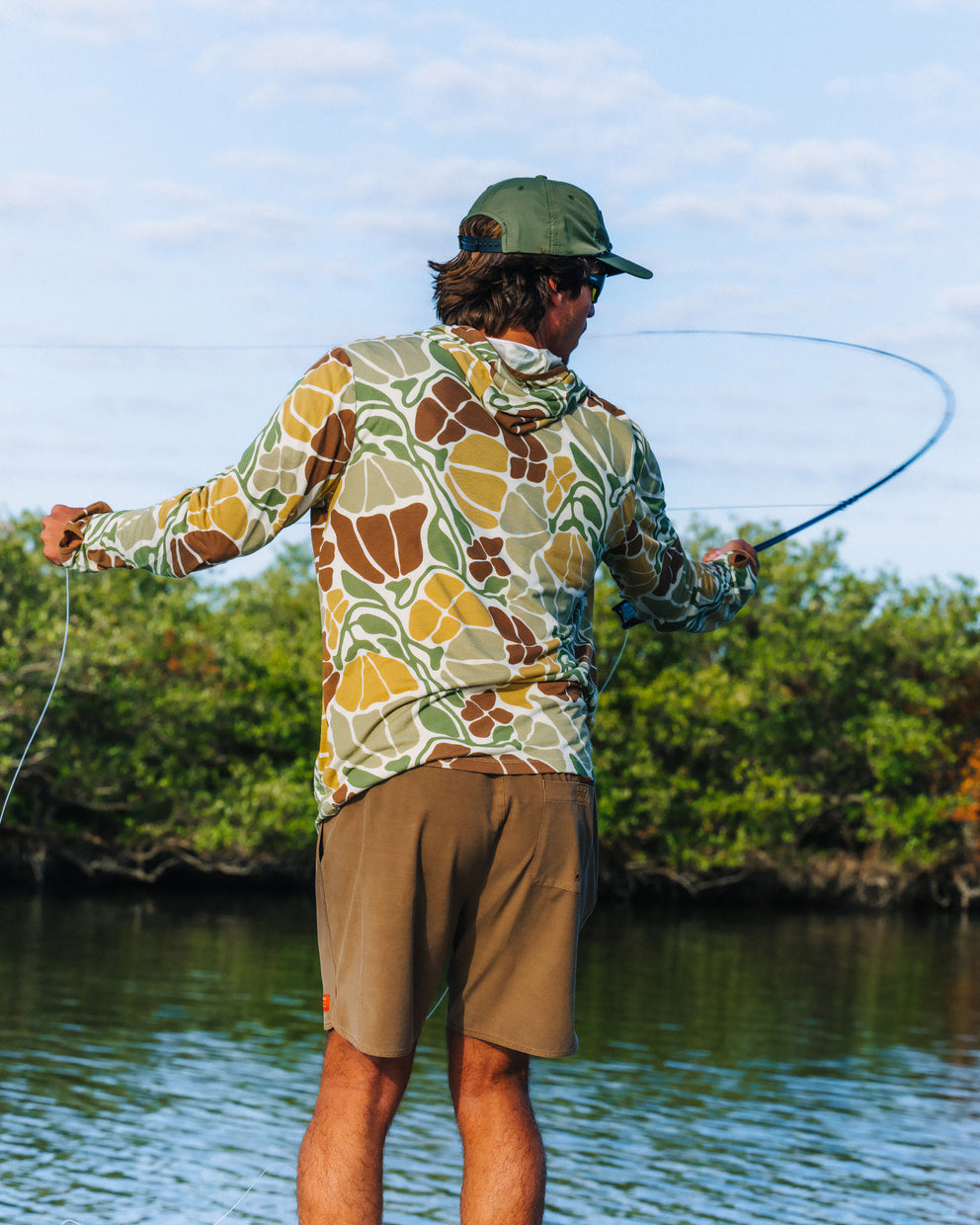 Men's Bamboo Lightweight Hoodie - Floral Camo