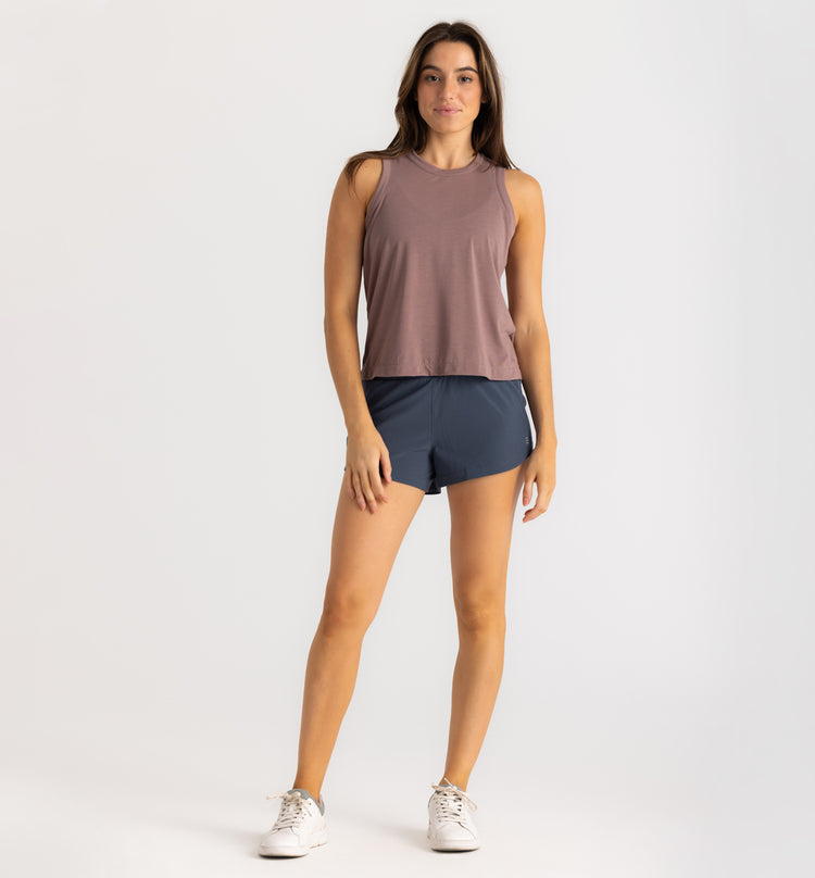 Women's Bamboo-Lined Active Breeze Short – 3" - Blue Dusk II