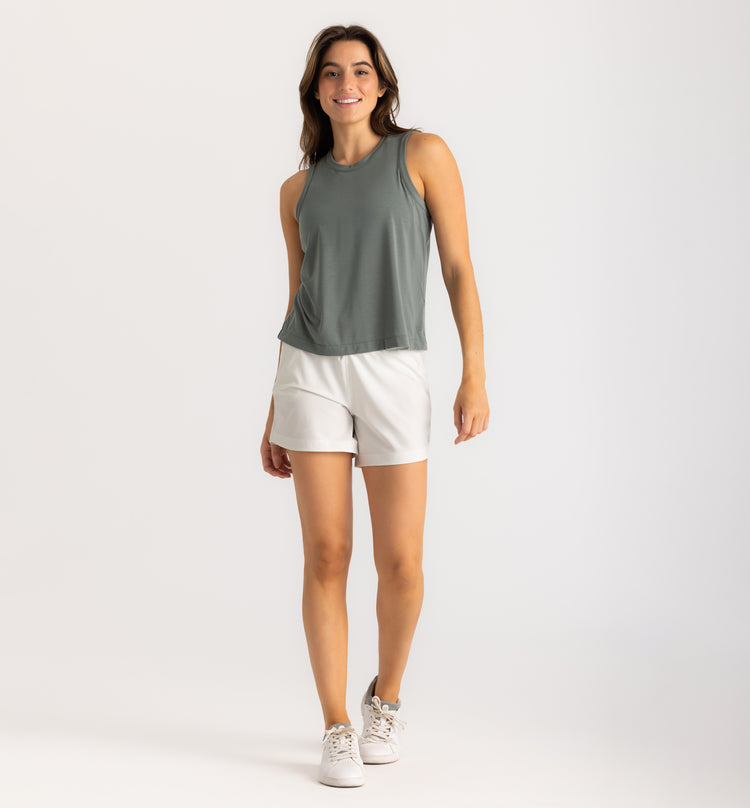 Women's Bamboo-Lined Active Breeze Short – 5" - Sea Salt