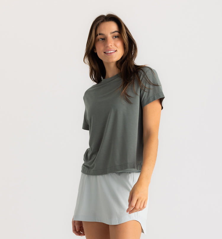 Women's Elevate Lightweight Tee - Agave Green