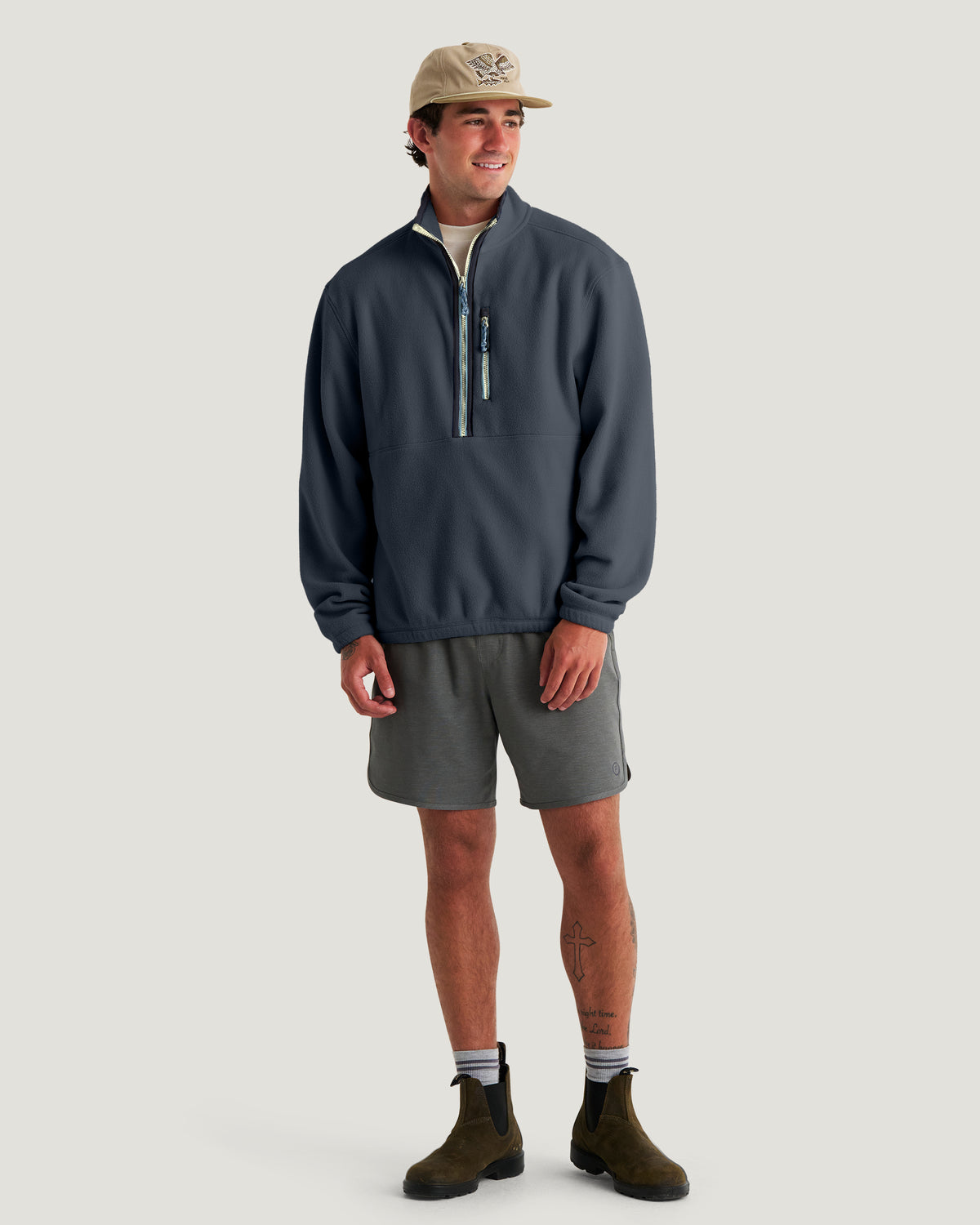 Men's Ashridge Fleece Half Zip - Storm Cloud