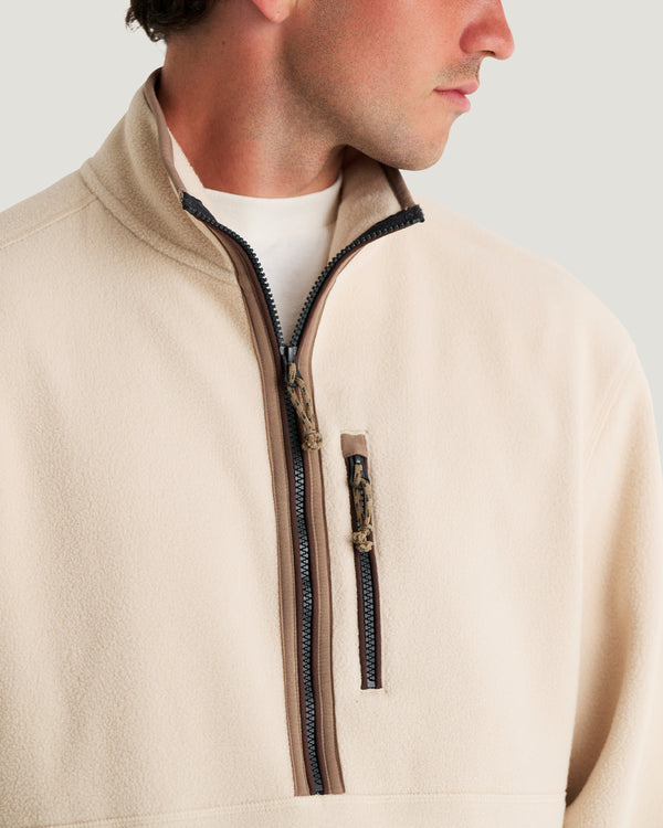 Men's Ashridge Fleece Half Zip - French Oak