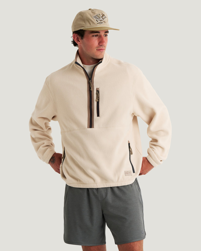 Men's Ashridge Fleece Half Zip - French Oak