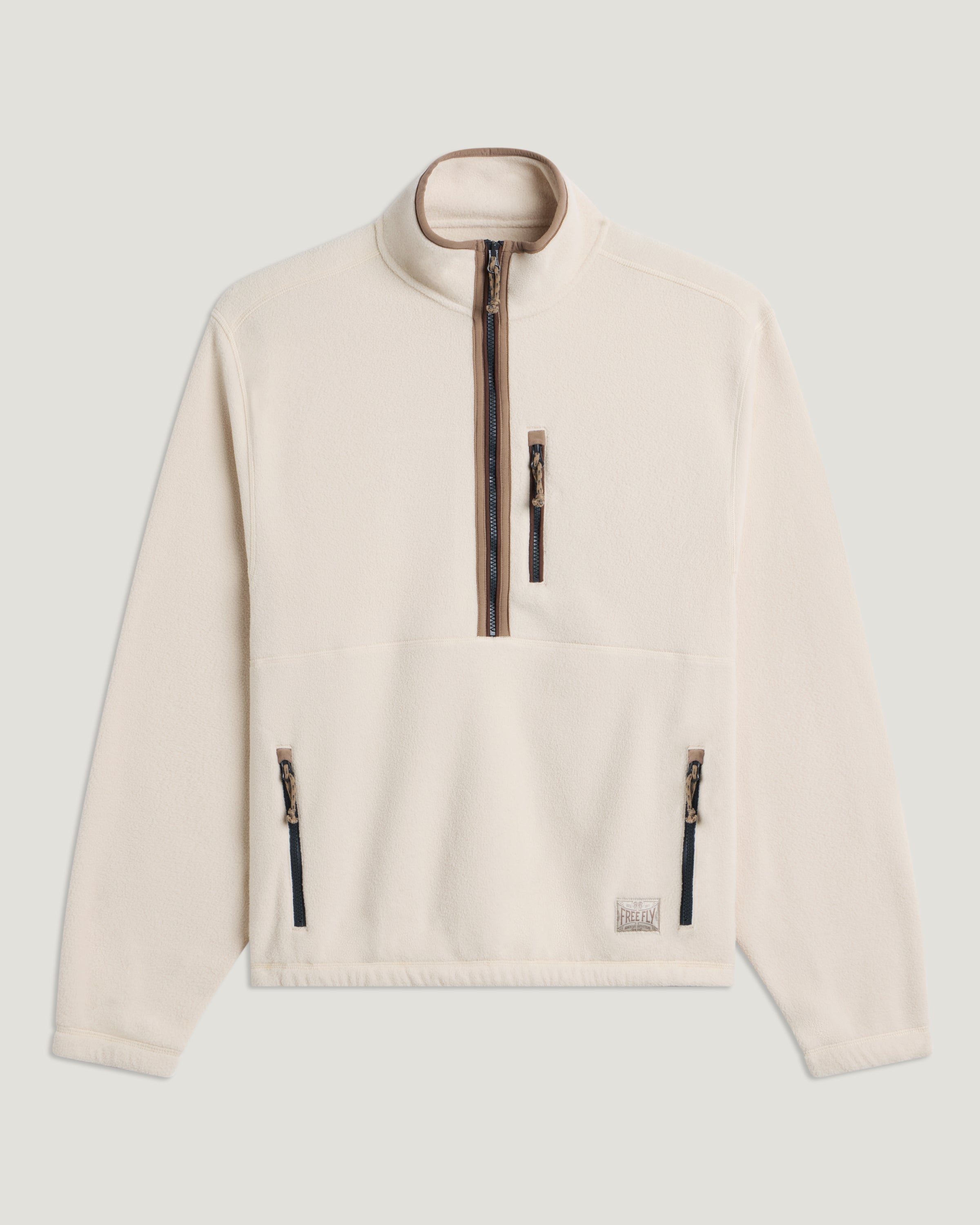 Men's Ashridge Fleece Half Zip - French Oak – Free Fly Apparel