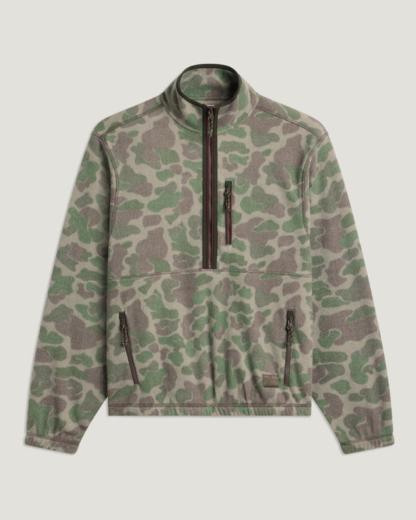 Men's Ashridge Fleece Half Zip - Vintage Camo Oil Green