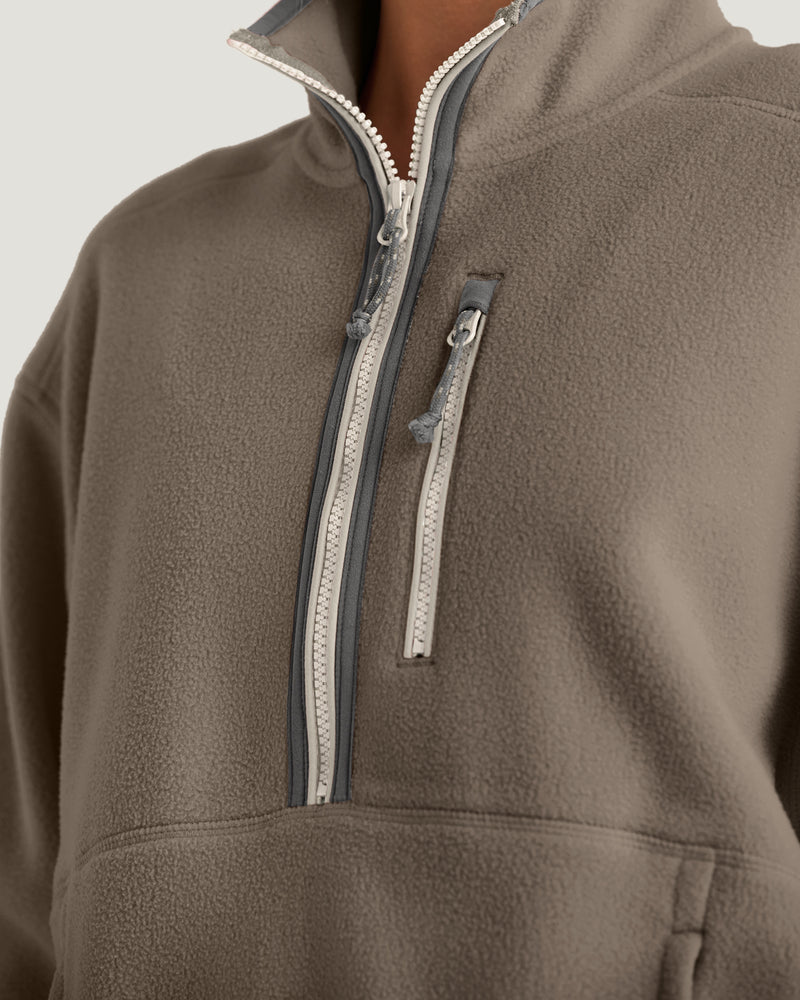 Women's Ashridge Fleece Half Zip - Fossil