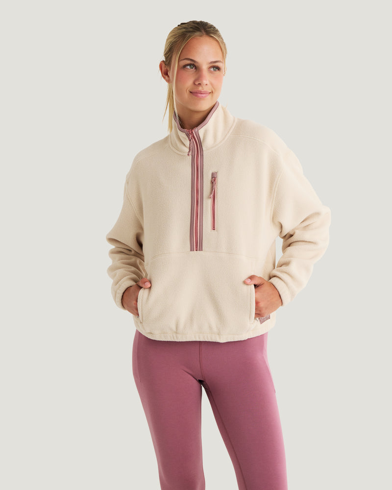 Women's Ashridge Fleece Half Zip - French Oak