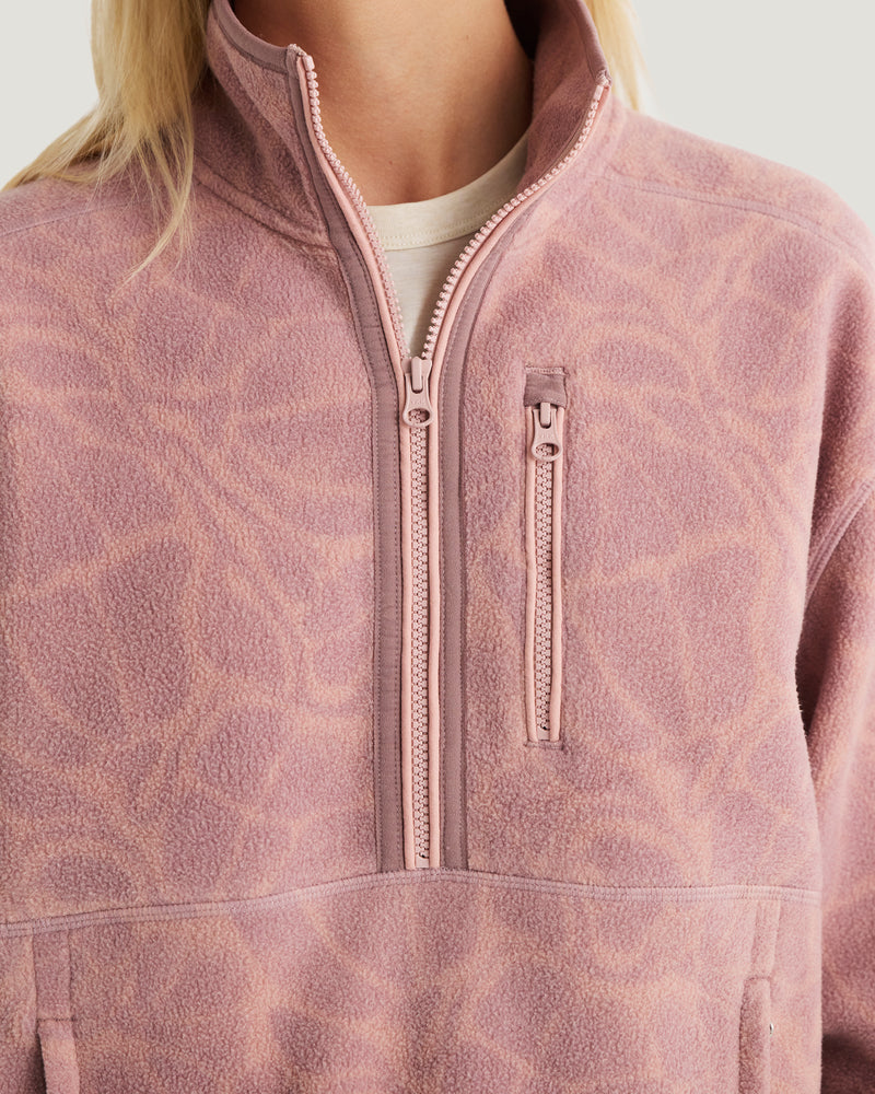 Women's Ashridge Fleece Half Zip - Cosmic Bloom Plum