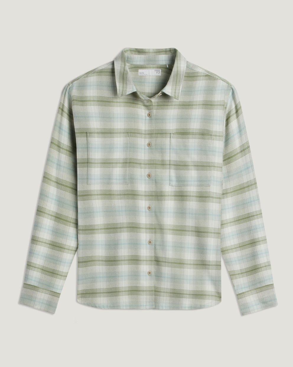 Women's Seawool Oversized Flannel - Plaid Oil Green
