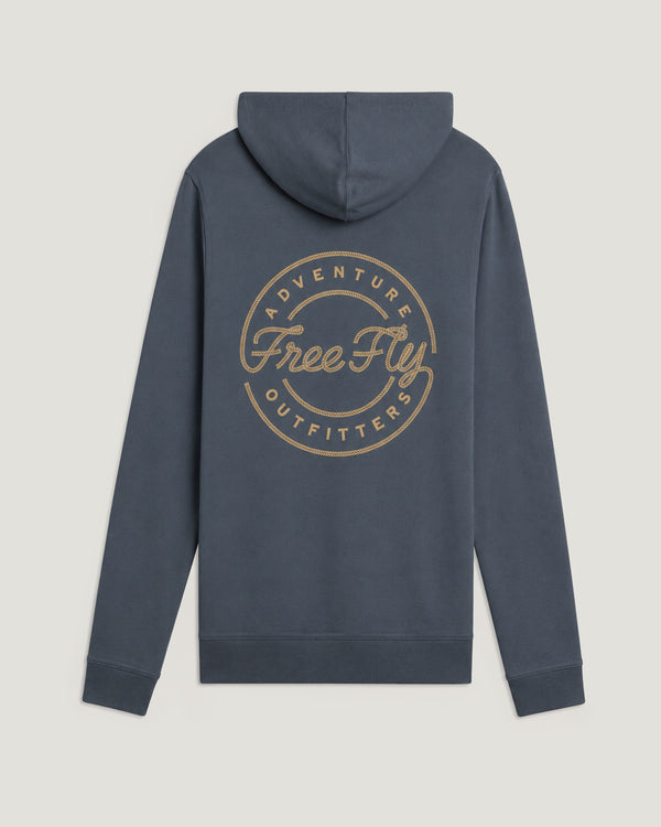 Coastal Rope Fleece Hoodie - Storm Cloud