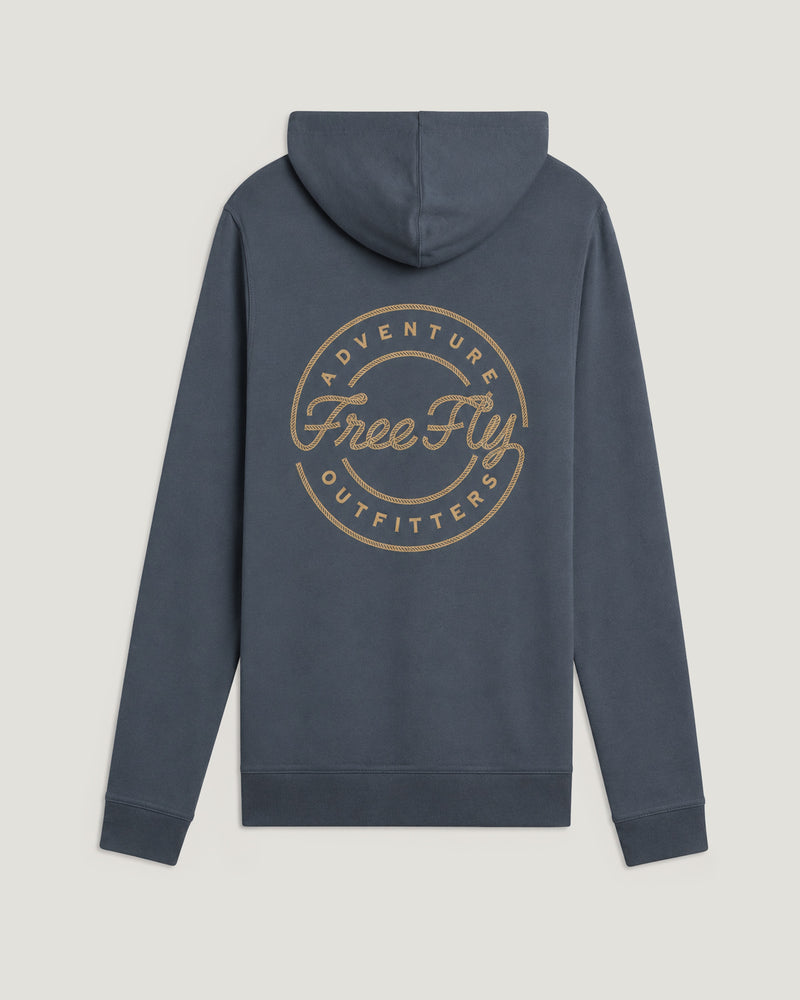 Coastal Rope Fleece Hoodie - Storm Cloud