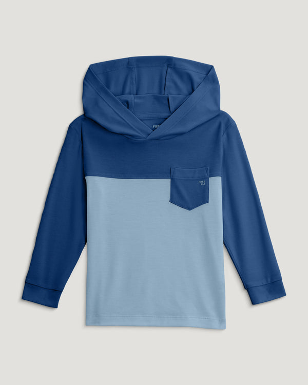 Toddler Colorblock Bamboo Shade Hoodie - True Navy / Blue Fog