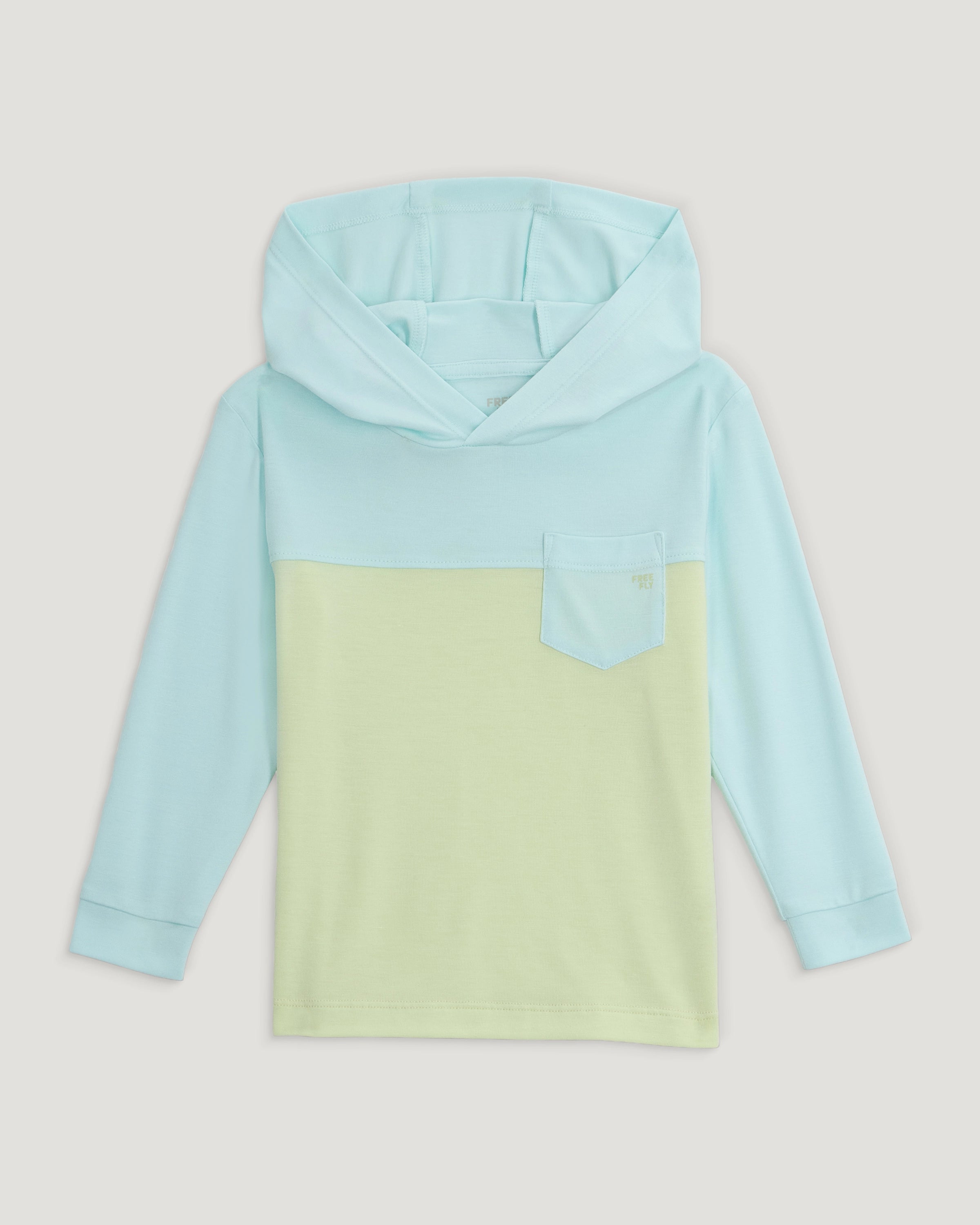 Toddler Colorblock Bamboo Shade Hoodie - Tropic Sea / Lime – Free Fly ...