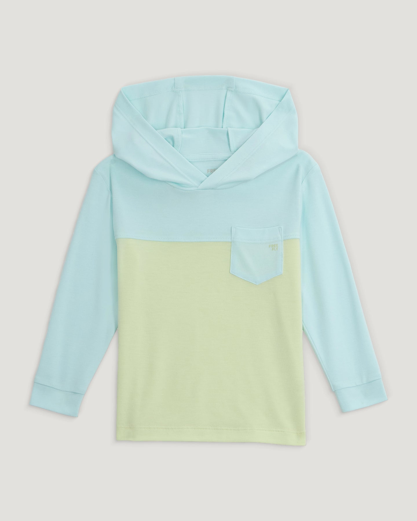 Toddler Colorblock Bamboo Shade Hoodie - Tropic Sea / Lime