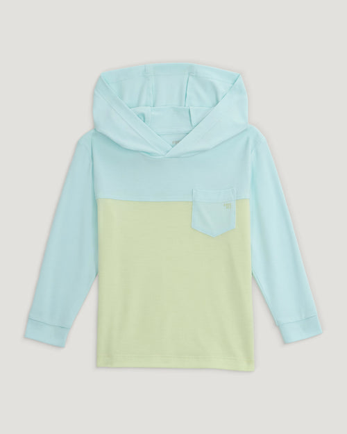 Toddler Colorblock Bamboo Shade Hoodie - Tropic Sea / Lime