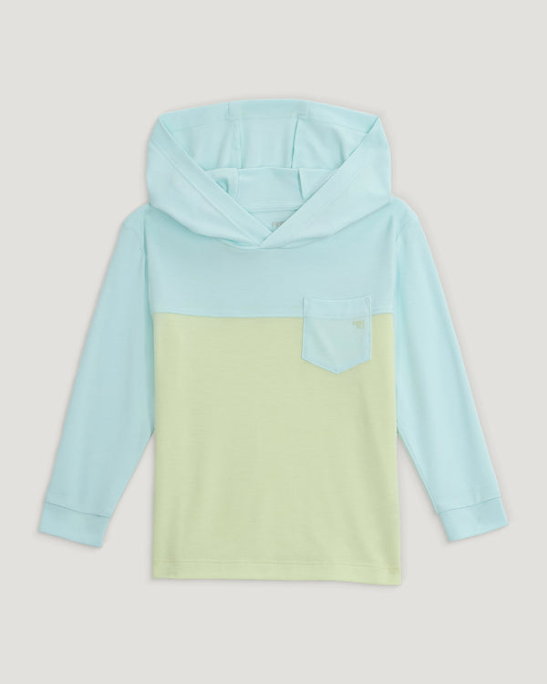 Toddler Colorblock Bamboo Shade Hoodie - Tropic Sea / Lime