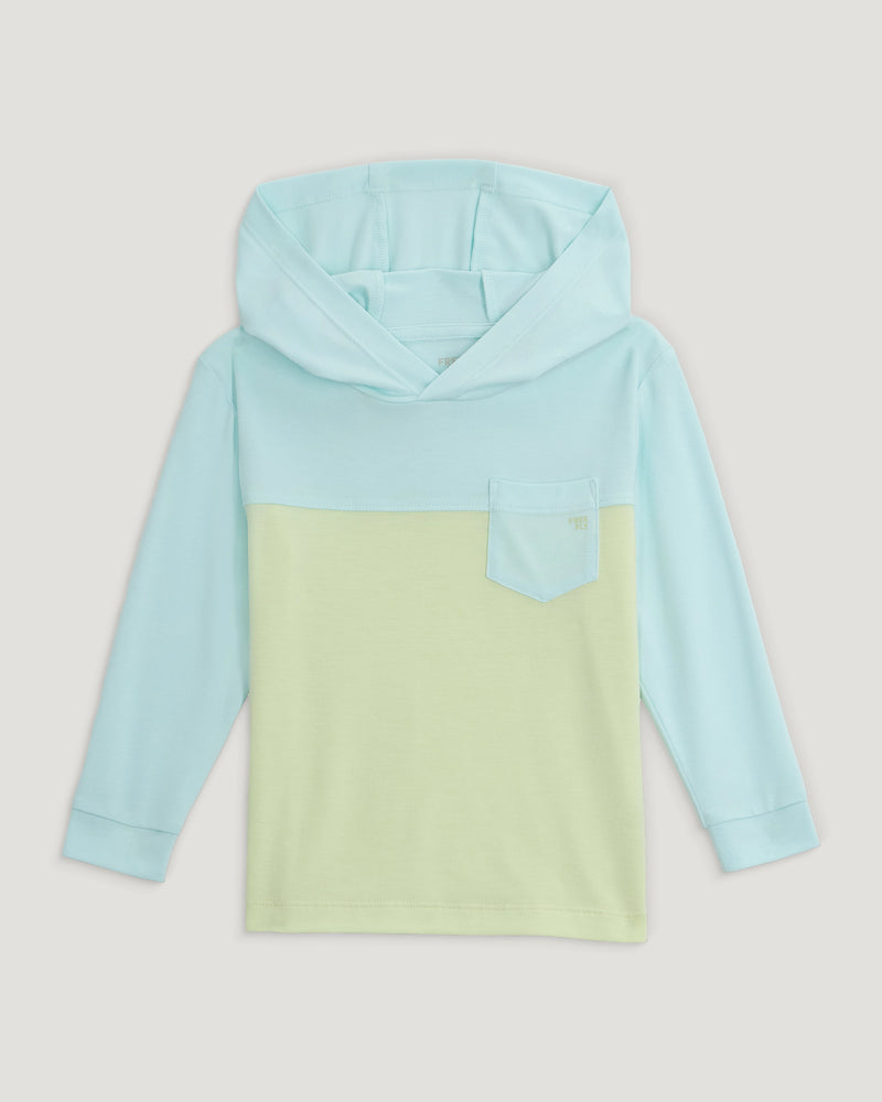 Toddler Colorblock Bamboo Shade Hoodie - Tropic Sea / Lime