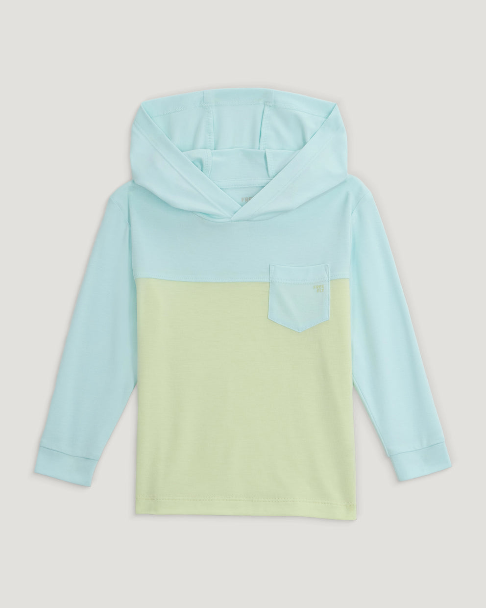 Toddler Colorblock Bamboo Shade Hoodie - Tropic Sea / Lime