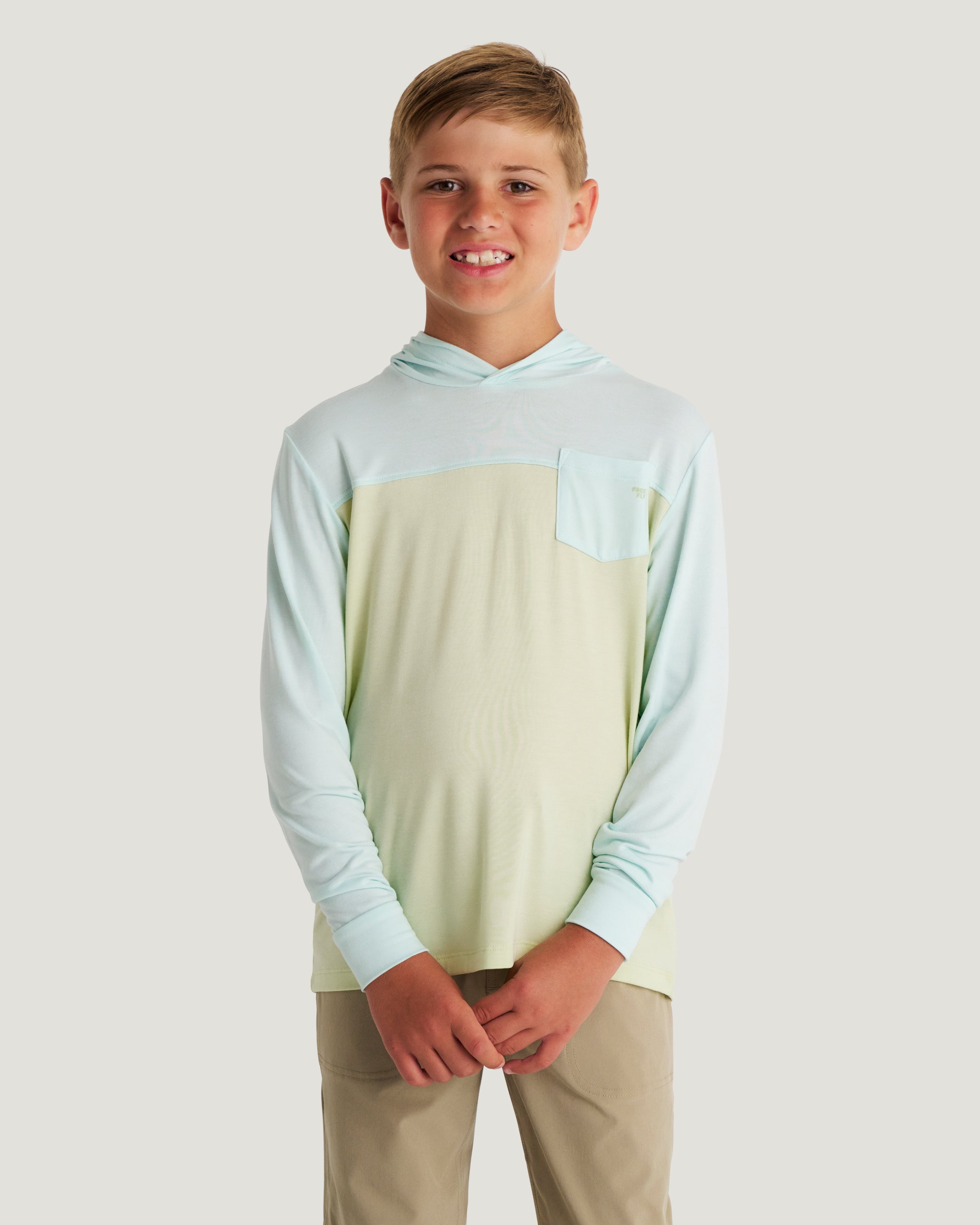 LUDLOW バタフライトップス size1 Youth Colorblock Bamboo Shade Hoodie - Tropic Sea / Lime – Free