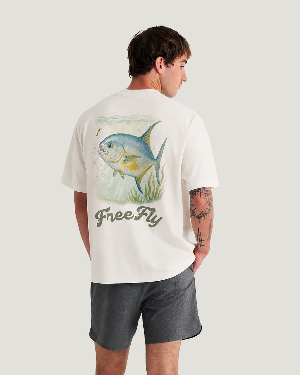 Rough Back Relaxed Tee - Bone