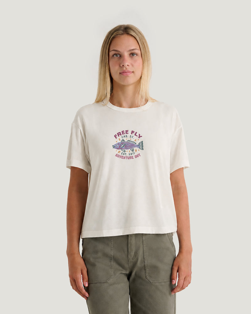Women's Fish Camp Tee - Bone