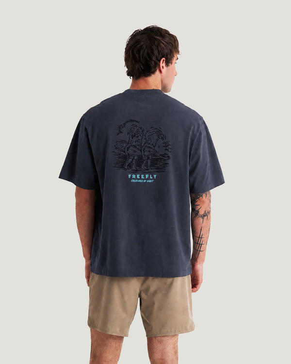 Strange Birds Relaxed Tee - Anthracite
