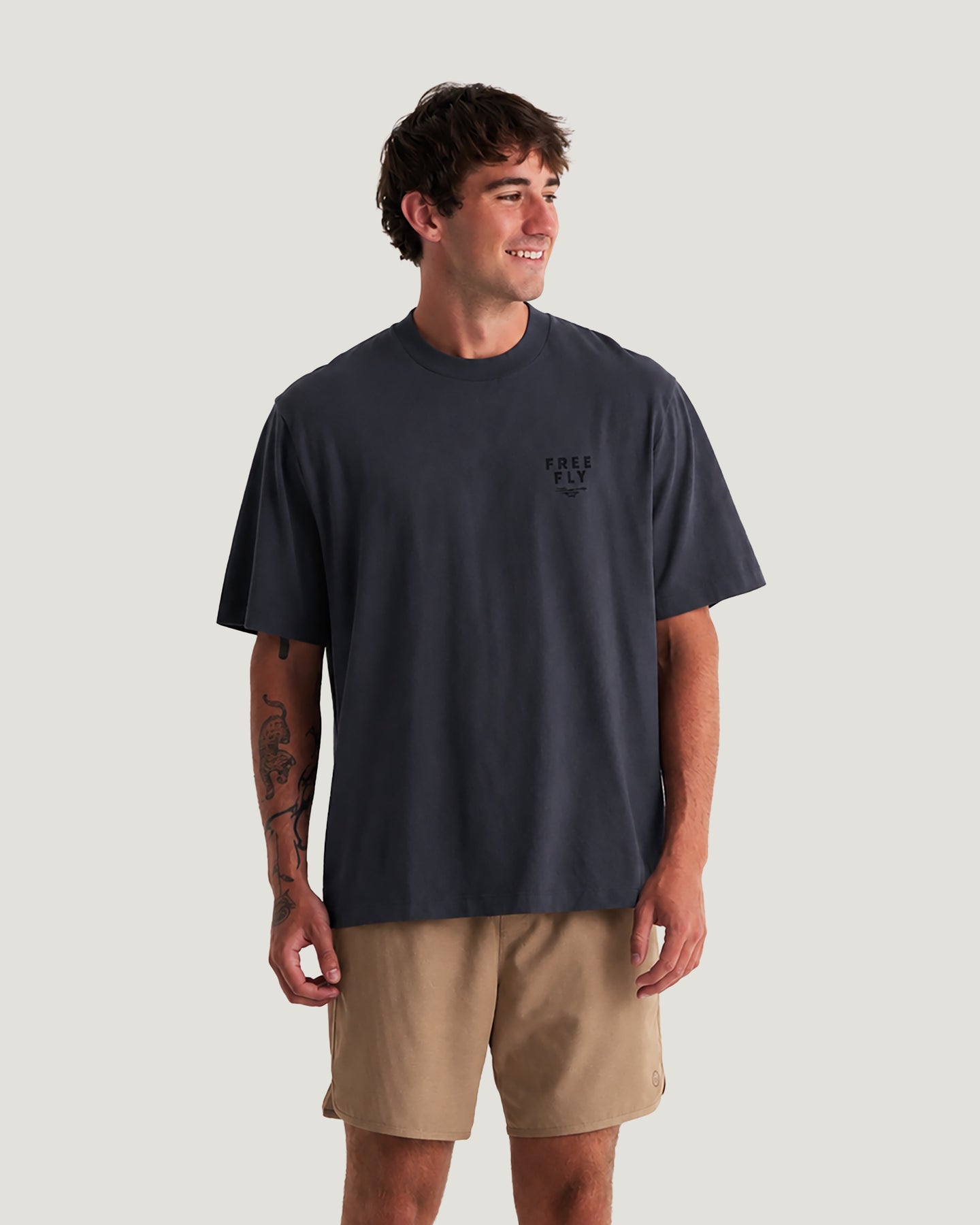 Strange Birds Relaxed Tee - Anthracite