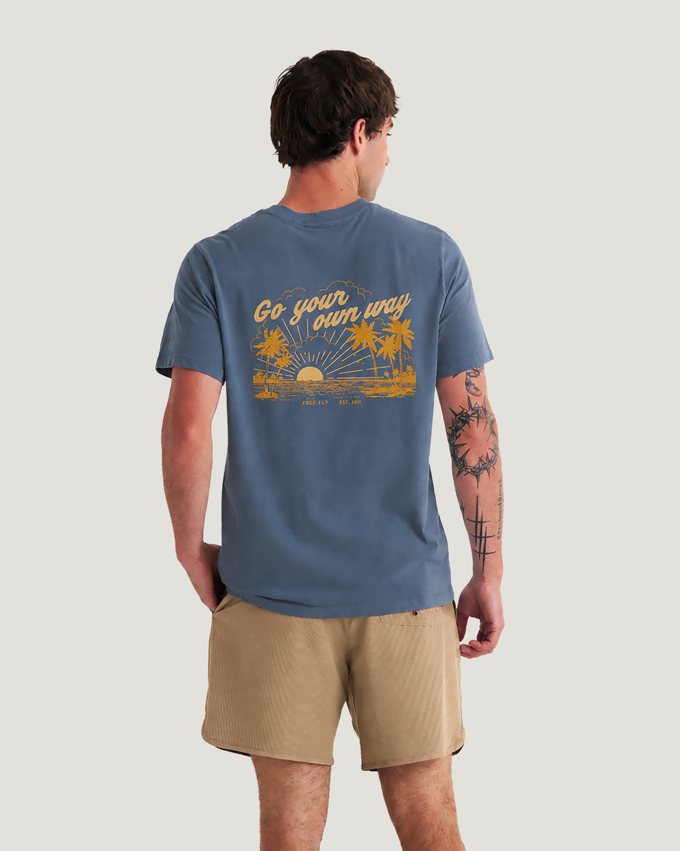 Go Your Own Way Tee - Storm Cloud