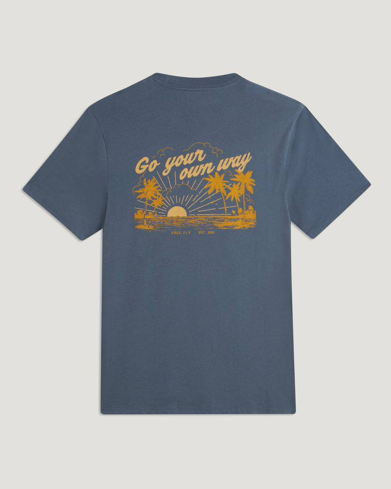 Go Your Own Way Tee - Storm Cloud