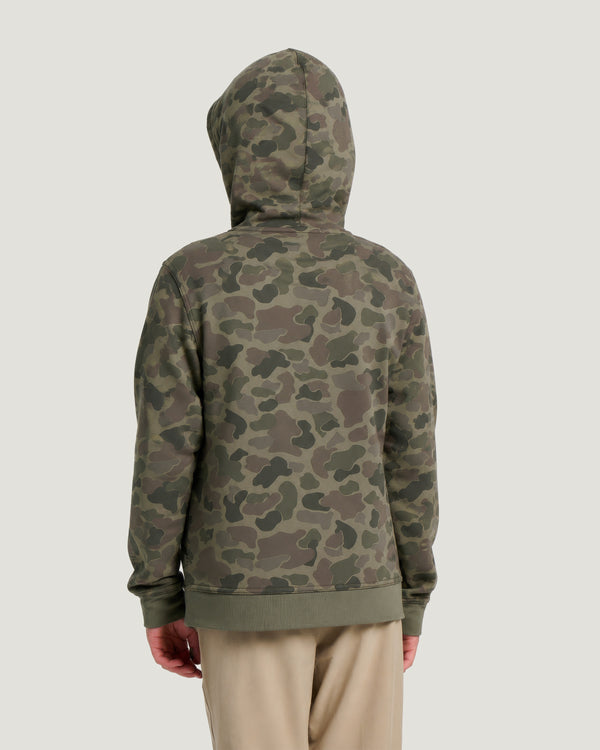Youth Camo Outfitters Fleece Hoodie - Vintage Camo Oil Green