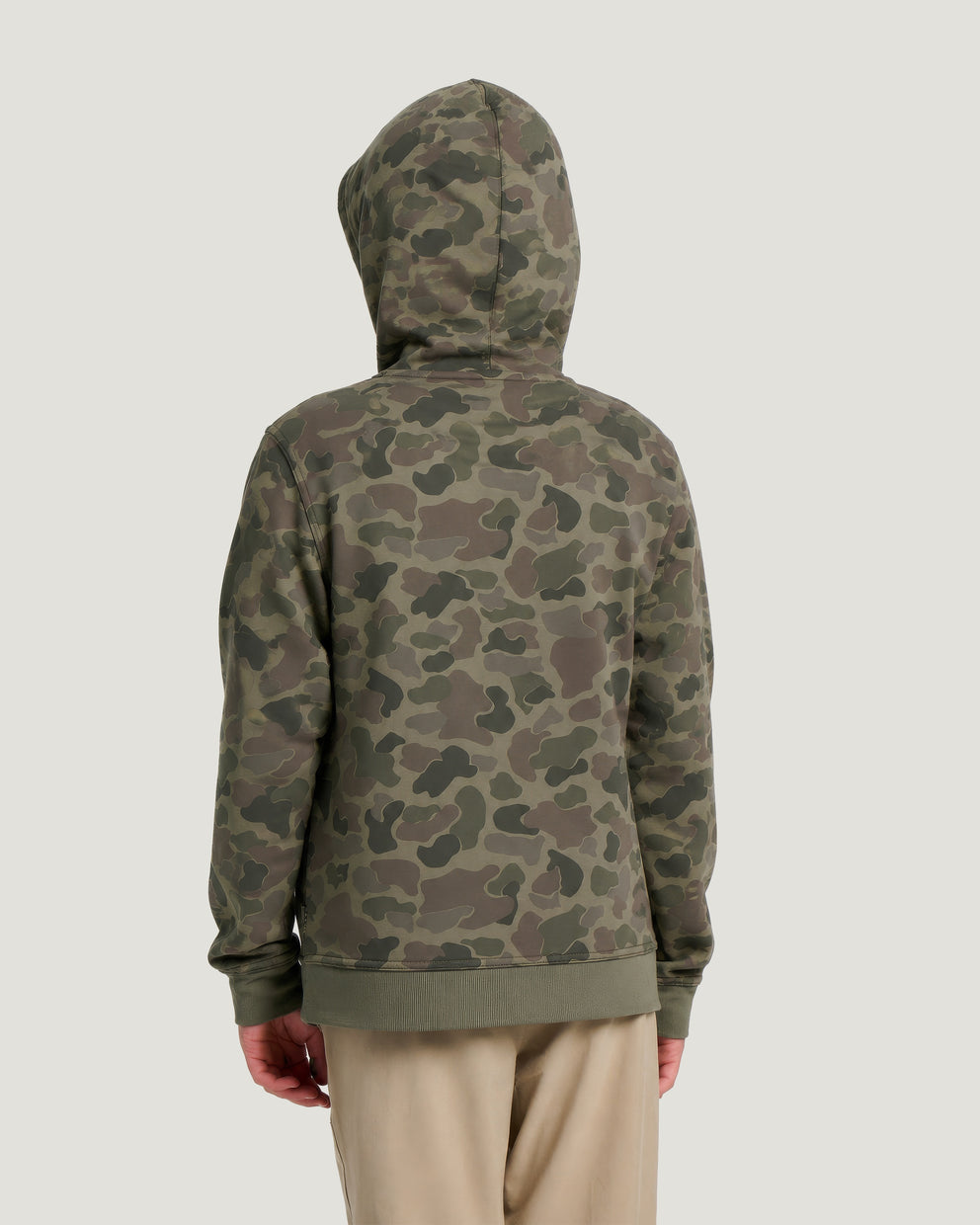Youth Camo Outfitters Fleece Hoodie - Vintage Camo Oil Green
