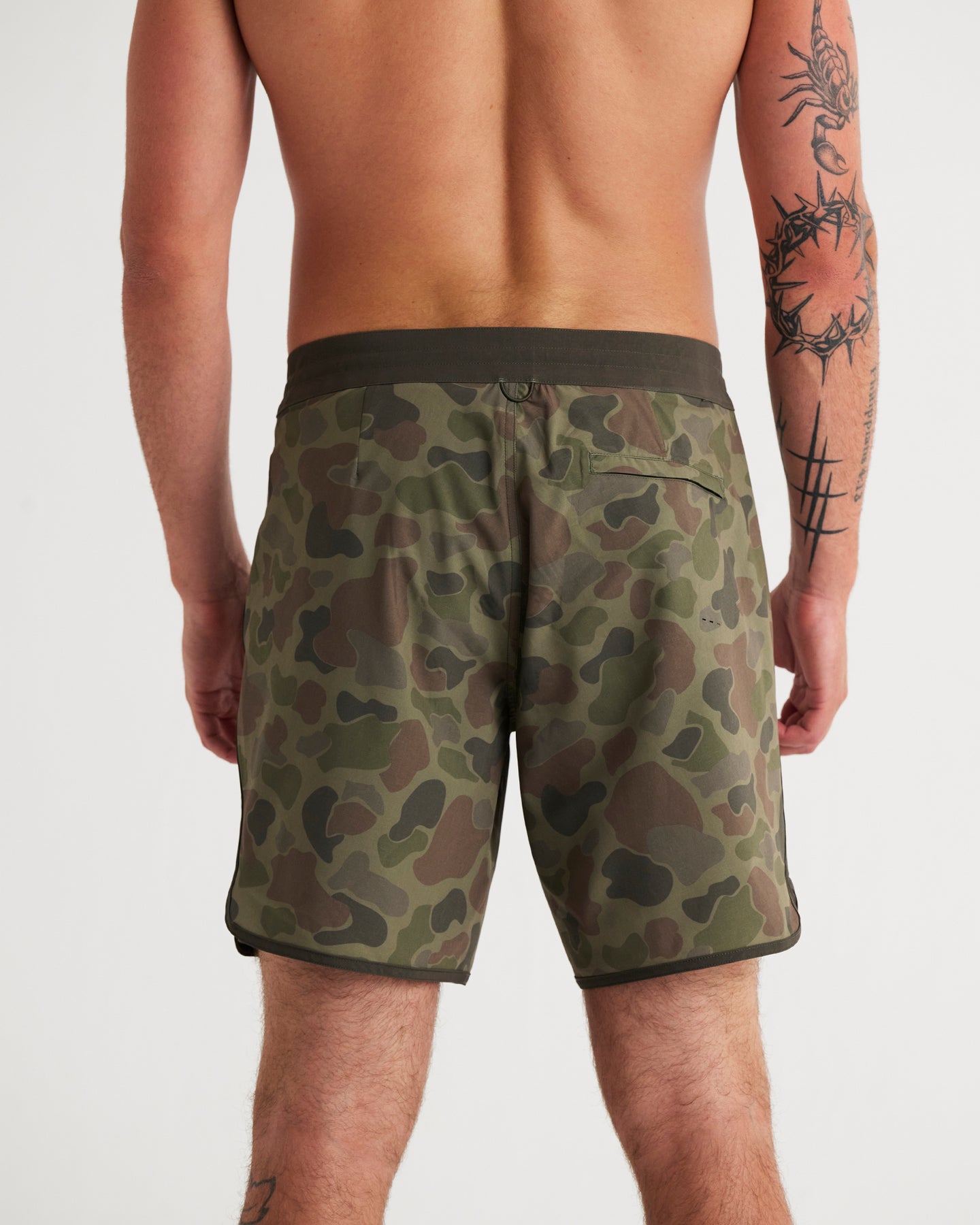 Men's Dawn Patrol Boardshort - Vintage Camo Oil Green