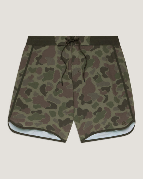 Men's Dawn Patrol Boardshort - Vintage Camo Oil Green
