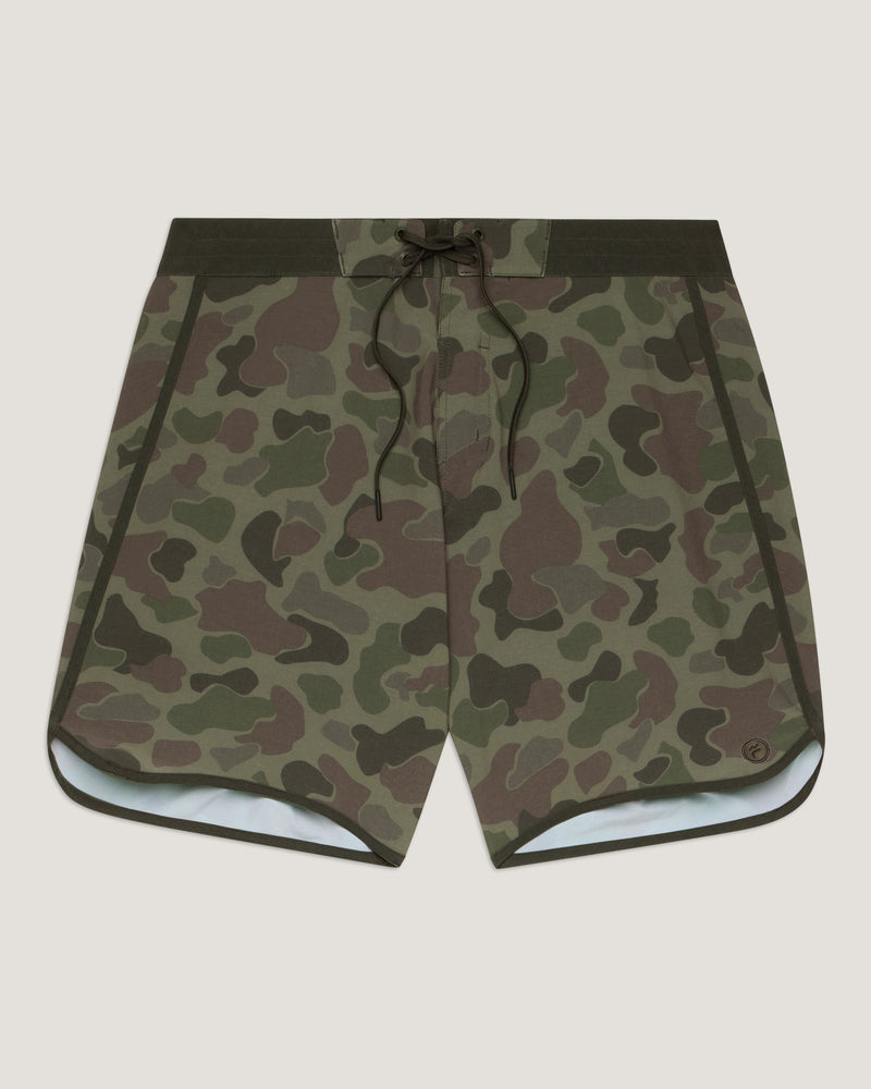Men's Dawn Patrol Boardshort - Vintage Camo Oil Green
