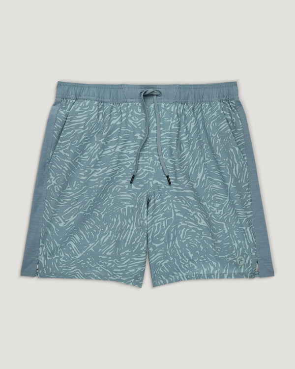 Men's Palmera Trunk – 17" - Tidal Flow Print Stormy Sea